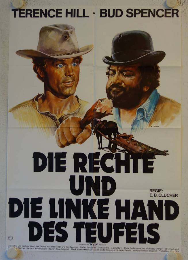 Die Rechte und die linke Hand des Teufels originales deutsches Filmplakat (R70s)